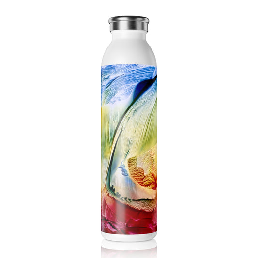Stylish Slim Water Bottle, Earth, Art Design by Sincthus