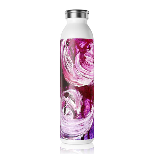 Stylish Slim Water Bottle, Love Path, Art Design by Sincthus