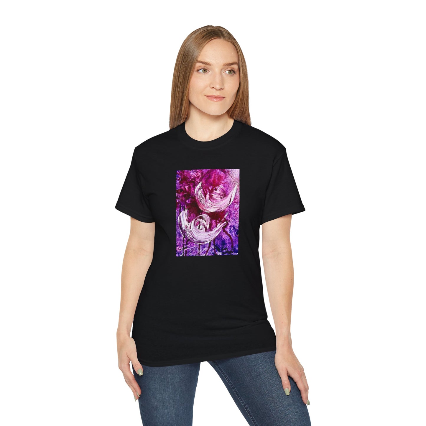 Unisex puuvillainen t-paita, Love Path, Art Design by Sincthus