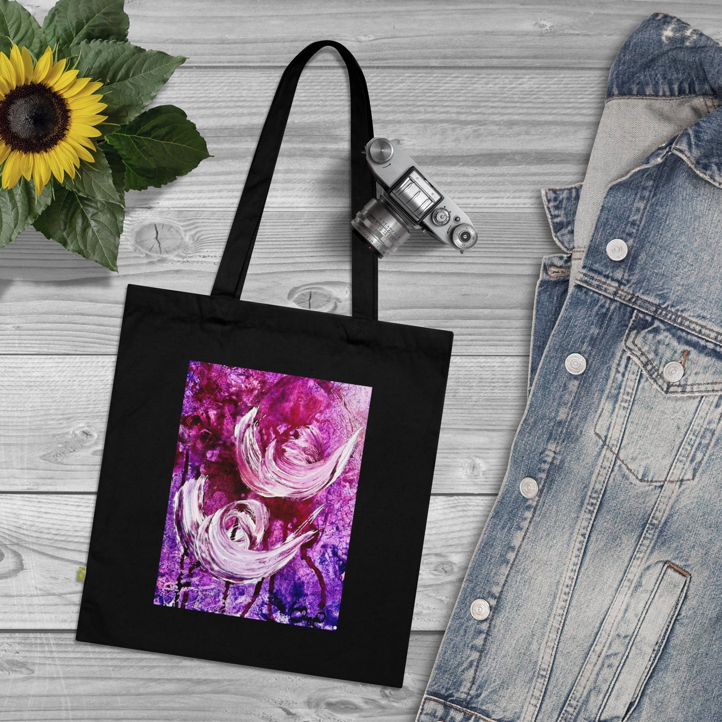 Organic Cotton Tote Bag, Love Path, Art Design by Sincthus