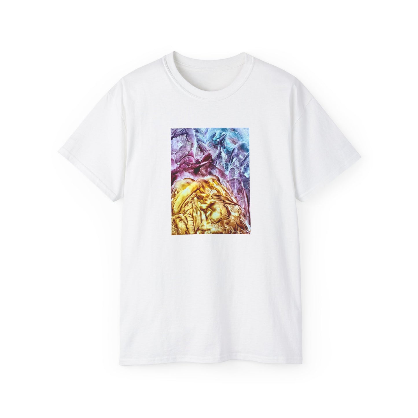 Unisex puuvillainen t-paita, Waves, Art Design by Sincthus