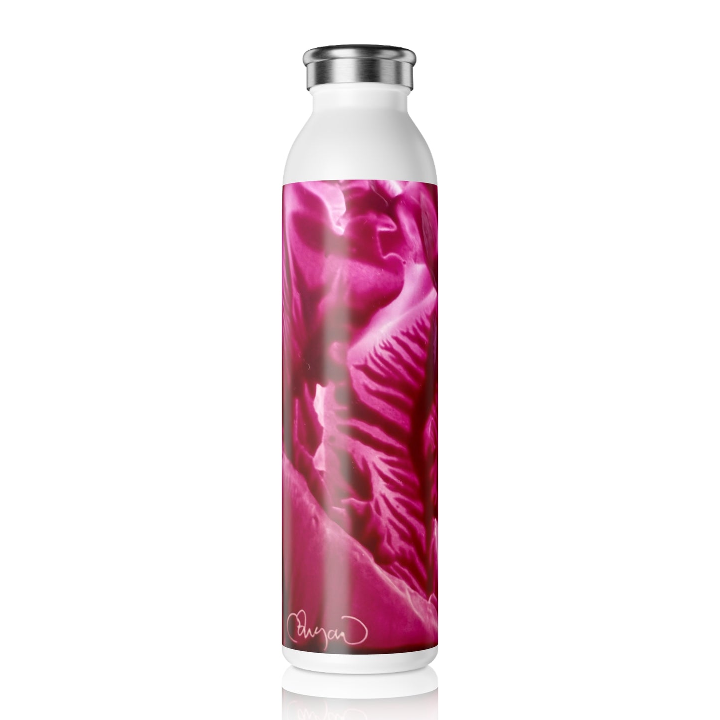 Stylish Slim Water Bottle, Mother, Art Design by Sincthus