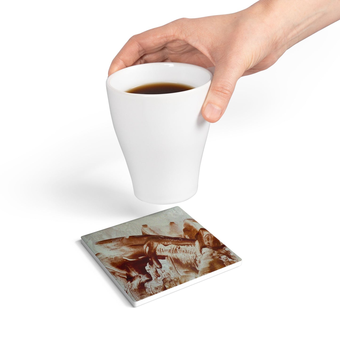 Ceramic Coaster, Together, Art Design by Sincthus