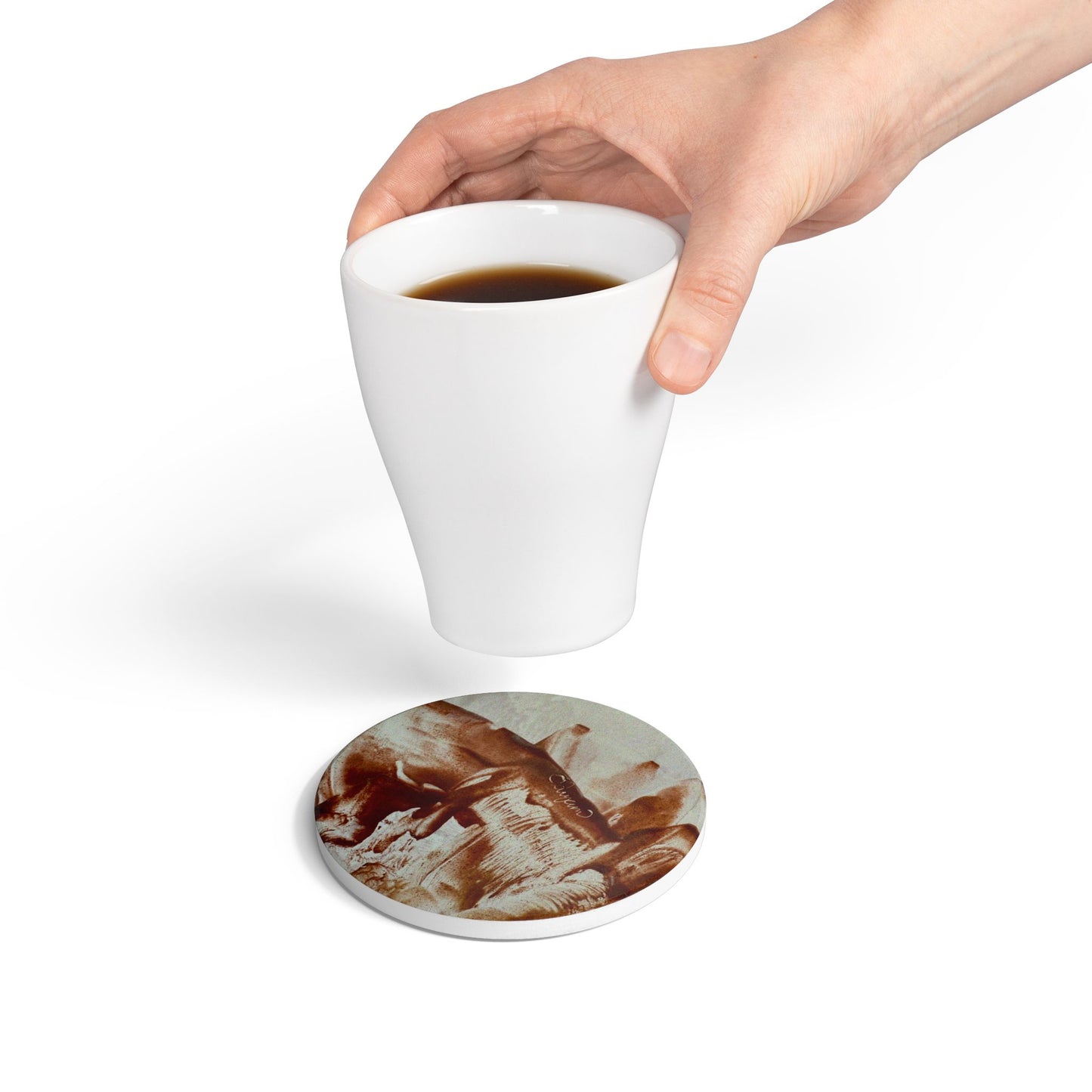 Ceramic Coaster, Together, Art Design by Sincthus