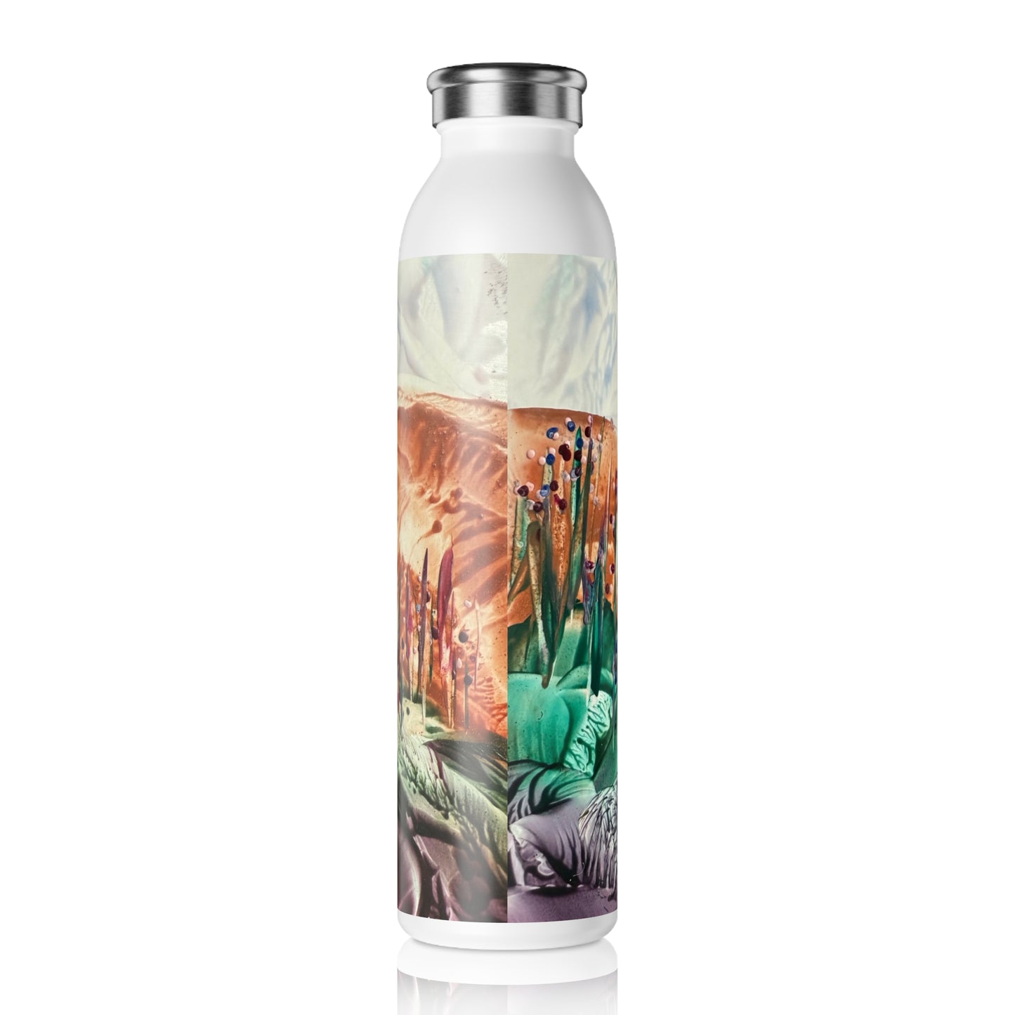 Stylish Slim Water Bottle, Landscape, Art Design by Sincthus