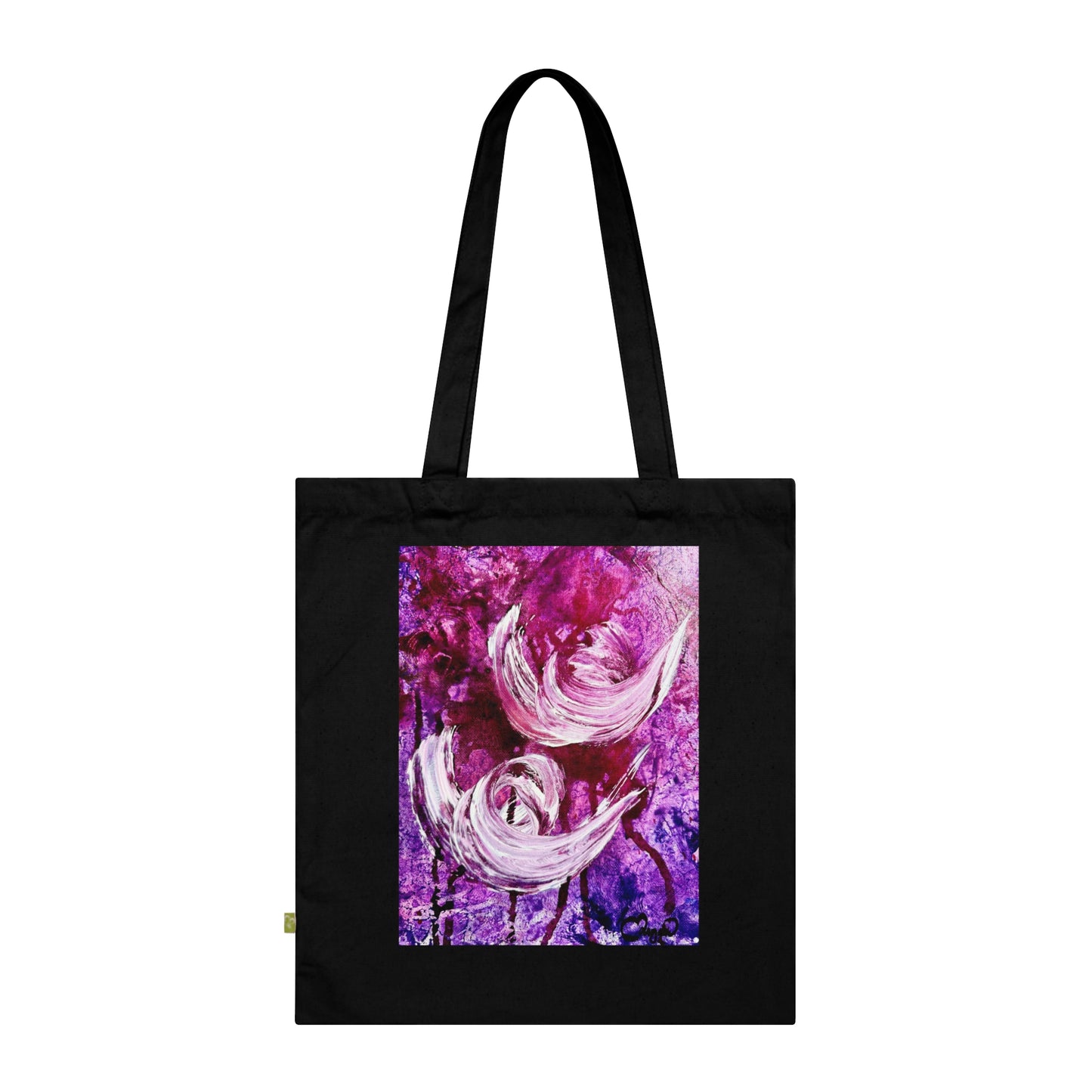 Luomupuuvillainen kangaskassi, Love Path, Art Design by Sincthus