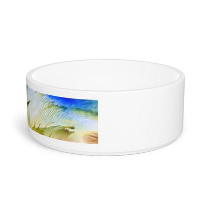 Rustic Pet Bowl for Dogs and Cats, Earth, Art Design by Sincthus