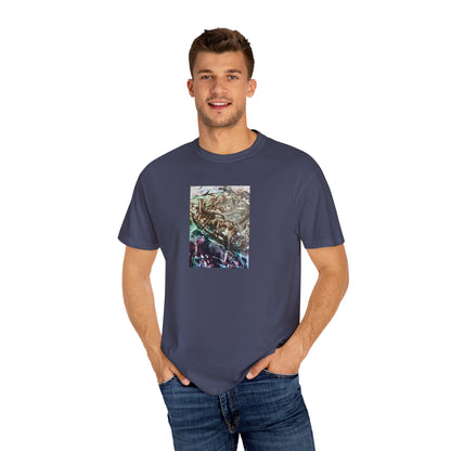 Unisex Garment-Dyed T-shirt, Adventure, Art Design by Sincthus