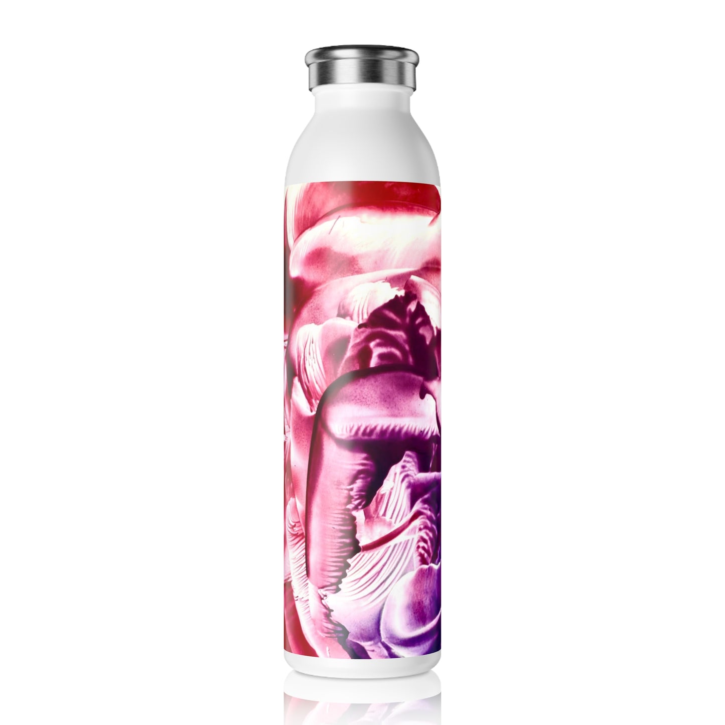 Stylish Slim Water Bottle, Storm of Rose, Art Design by Sincthus