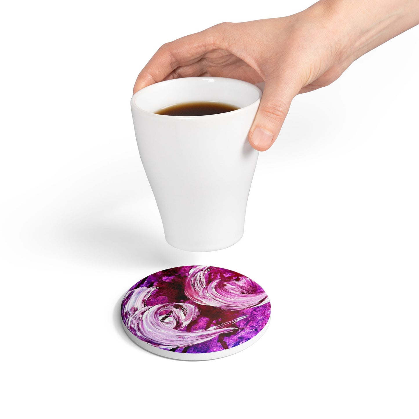 Ceramic Coaster, Love Path, Art Design by Sincthus