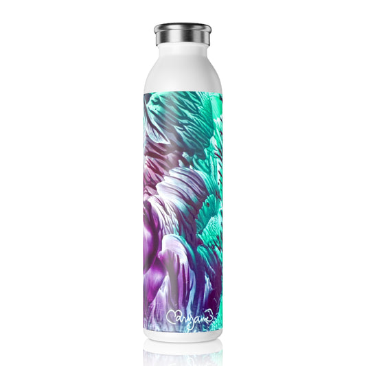 Stylish Slim Water Bottle, Bloom, Art Design by Sincthus
