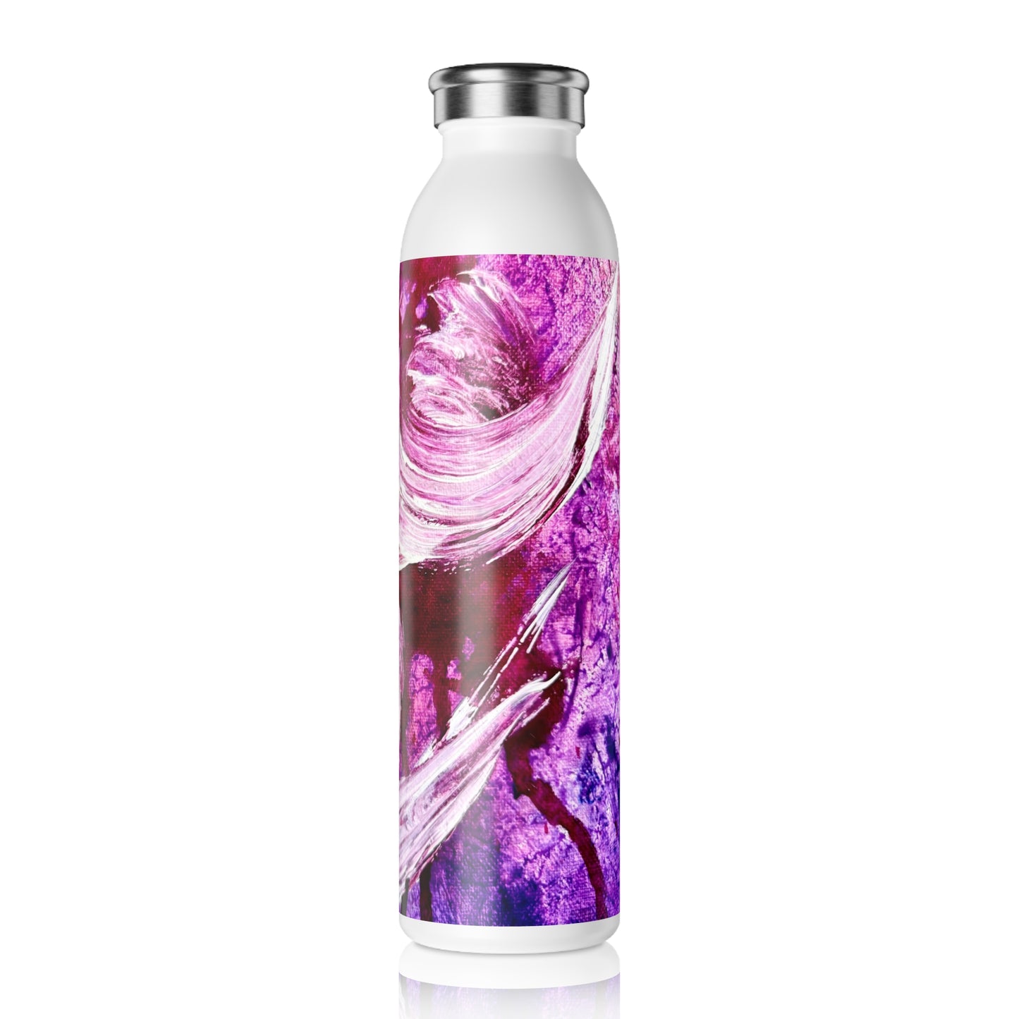Stylish Slim Water Bottle, Love Path, Art Design by Sincthus