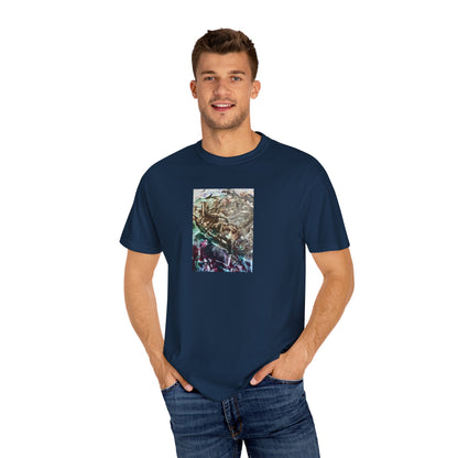Unisex Garment-Dyed T-shirt, Adventure, Art Design by Sincthus