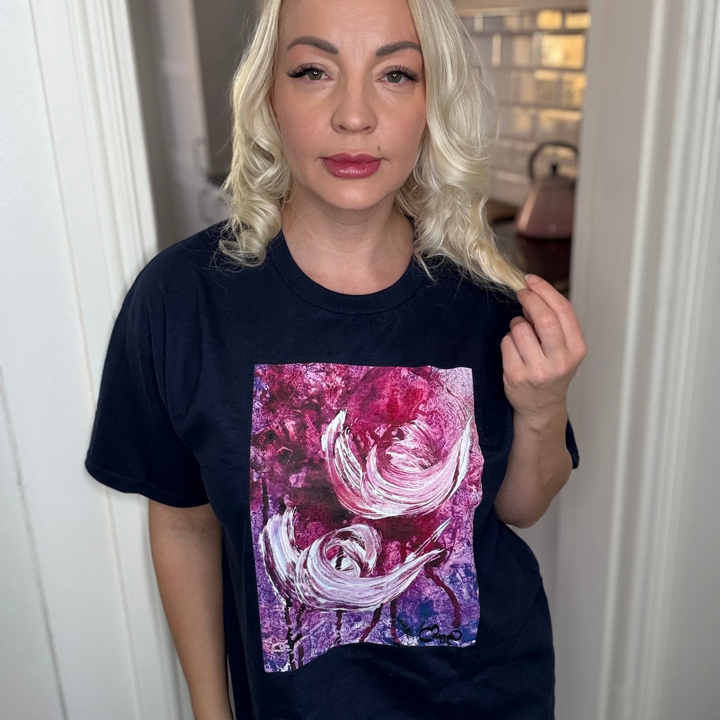 Unisex puuvillainen t-paita, Love Path, Art Design by Sincthus