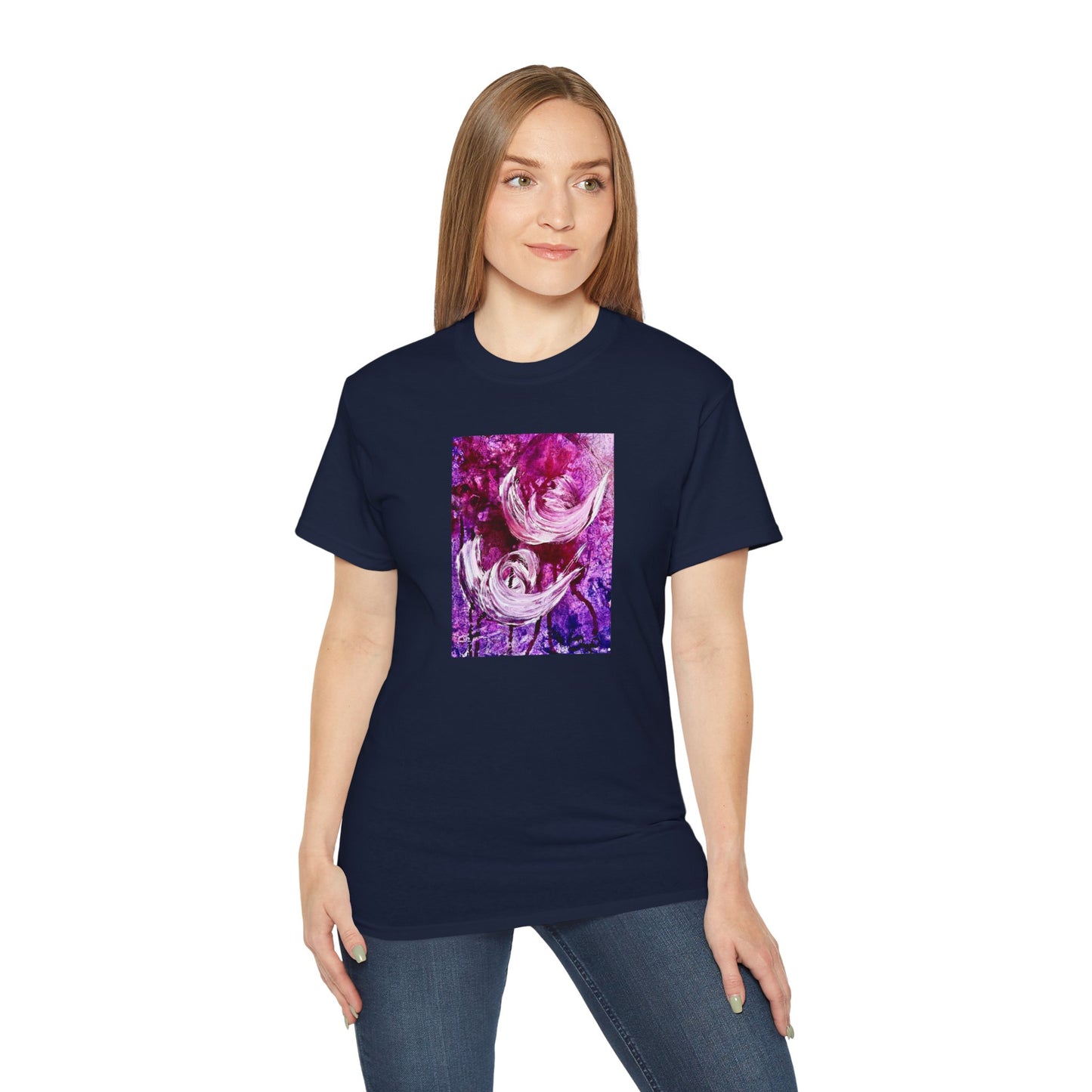 Unisex puuvillainen t-paita, Love Path, Art Design by Sincthus
