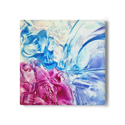 Ceramic Coaster, White Horse, Art Design by Sincthus