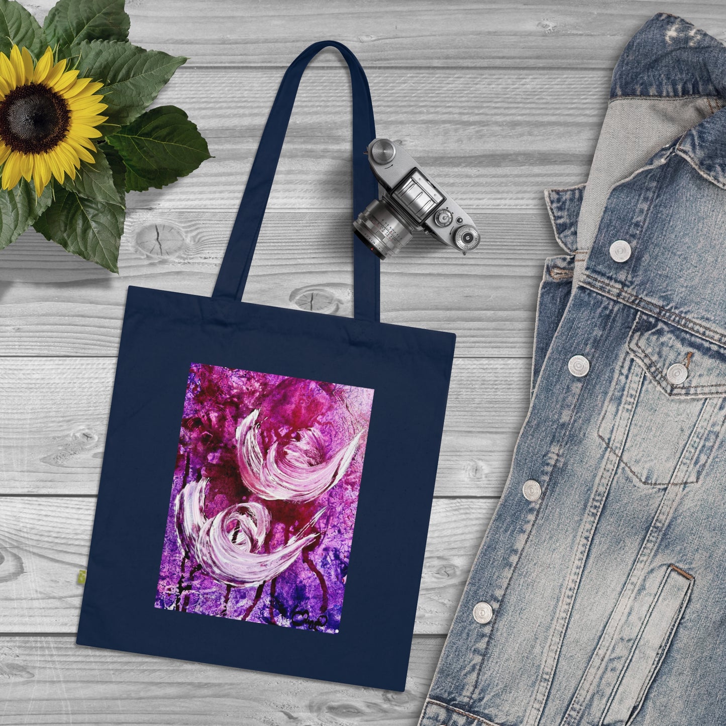 Organic Cotton Tote Bag, Love Path, Art Design by Sincthus