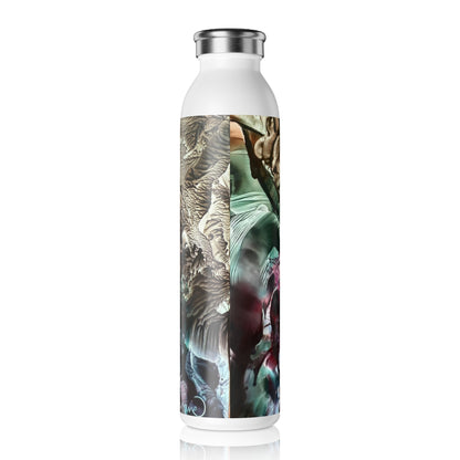 Stylish Slim Water Bottle, Adventure, Art Design by Sincthus