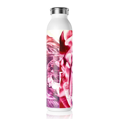 Stylish Slim Water Bottle, Storm of Rose, Art Design by Sincthus
