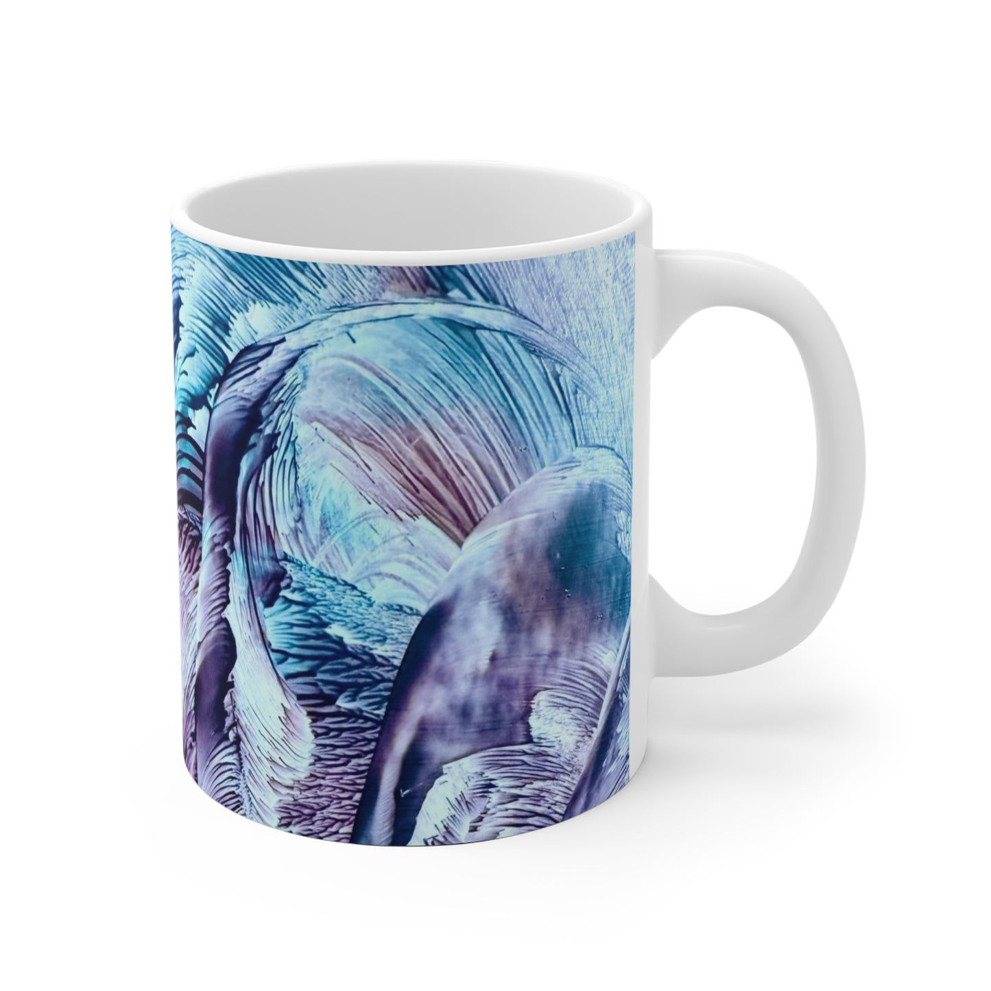 Artistic Ceramic Mug (EU), Waves, Art Design by Sincthus