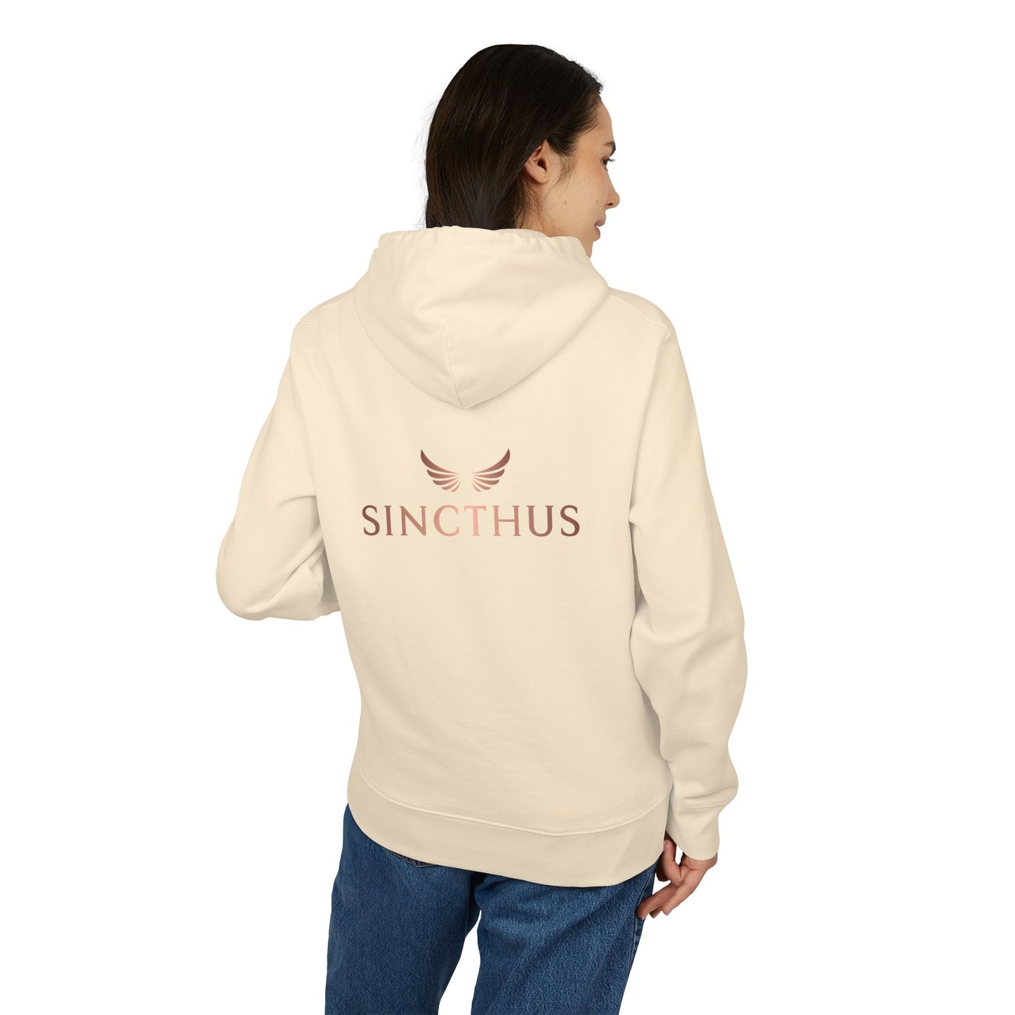 Unisex-huppari, Sincthus, logo selässä