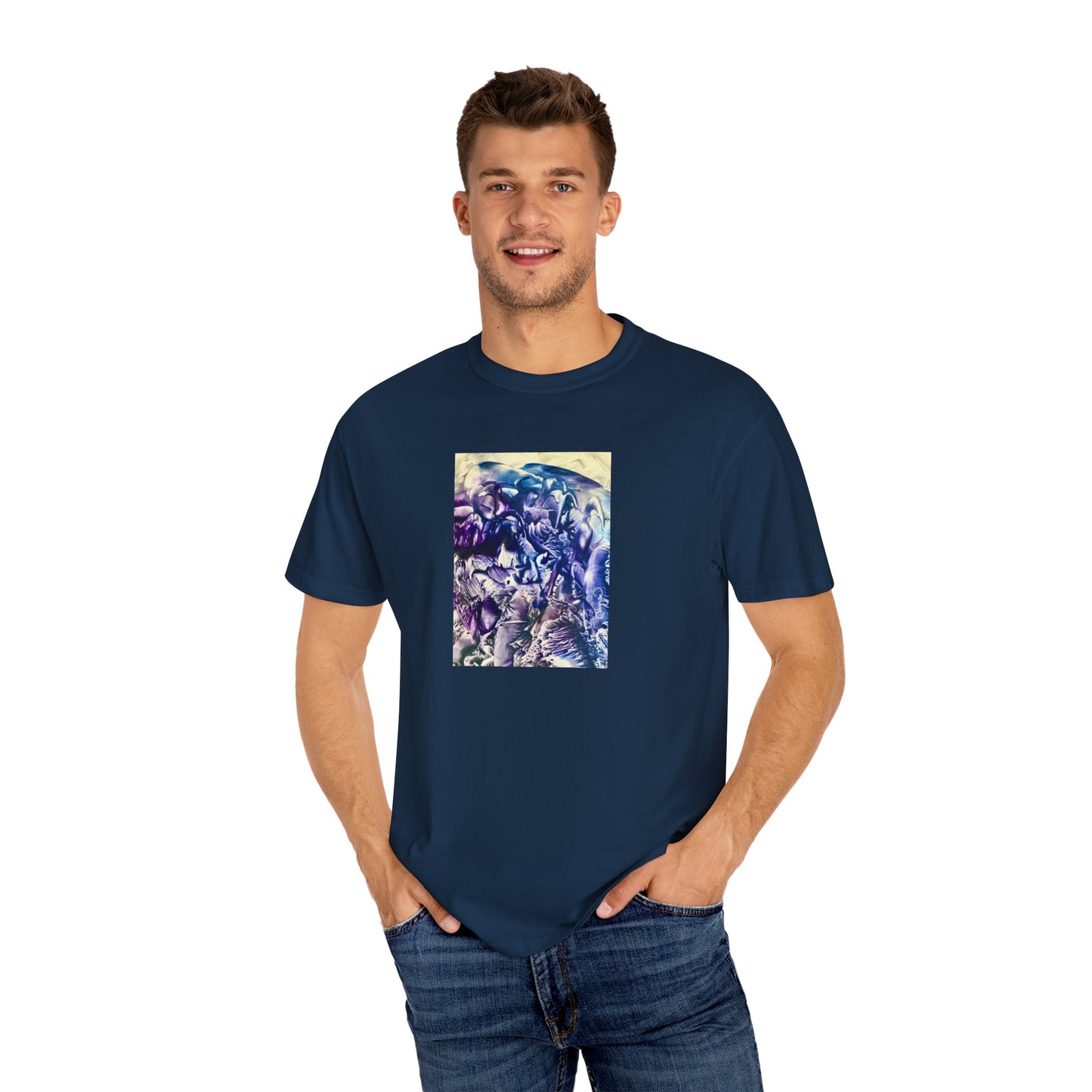 Unisex Garment-Dyed T-shirt, Flood, Art Design by Sincthus