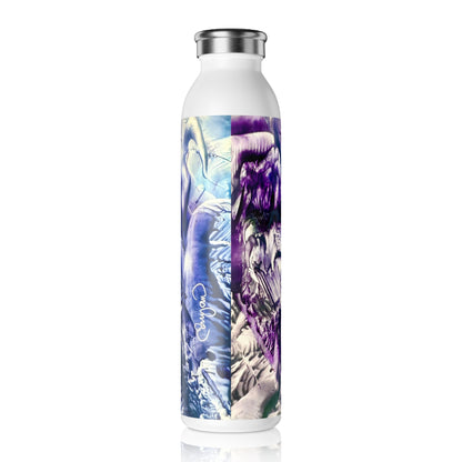 Stylish Slim Water Bottle, Flood, Art Design by Sincthus