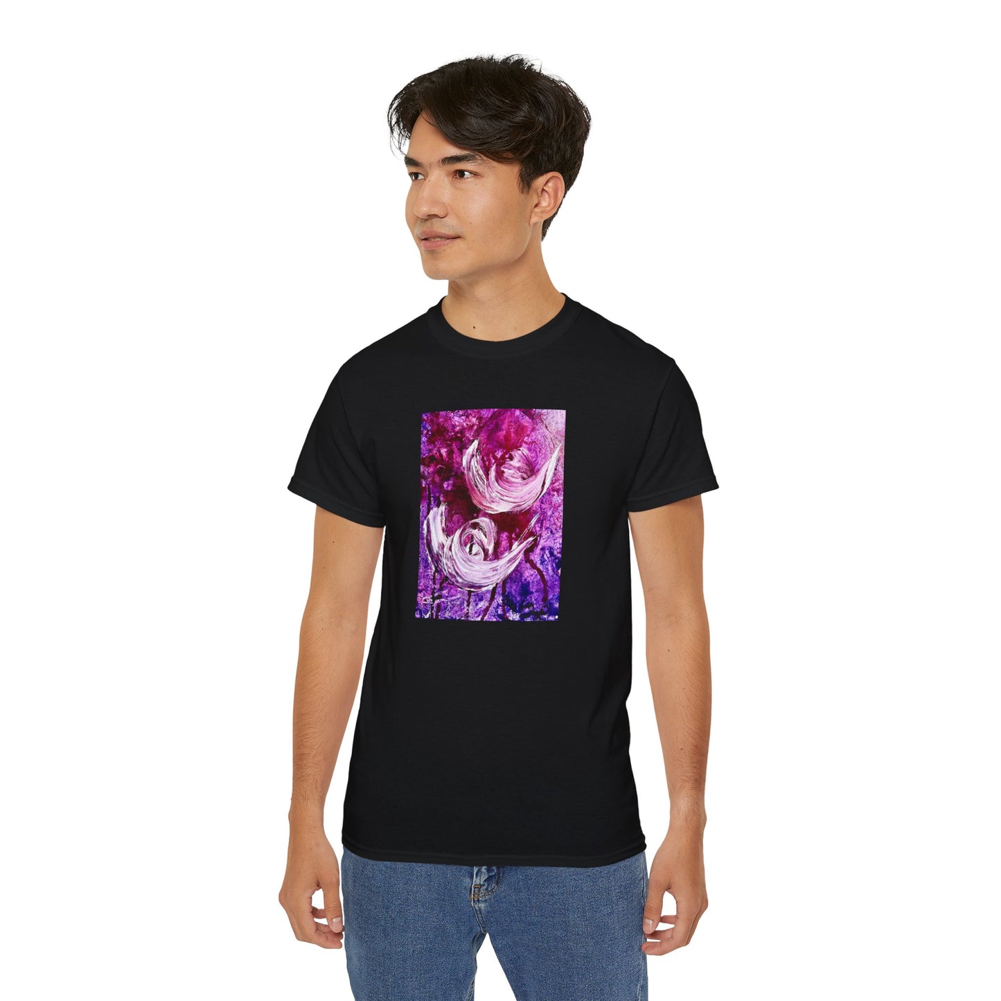 Unisex puuvillainen t-paita, Love Path, Art Design by Sincthus