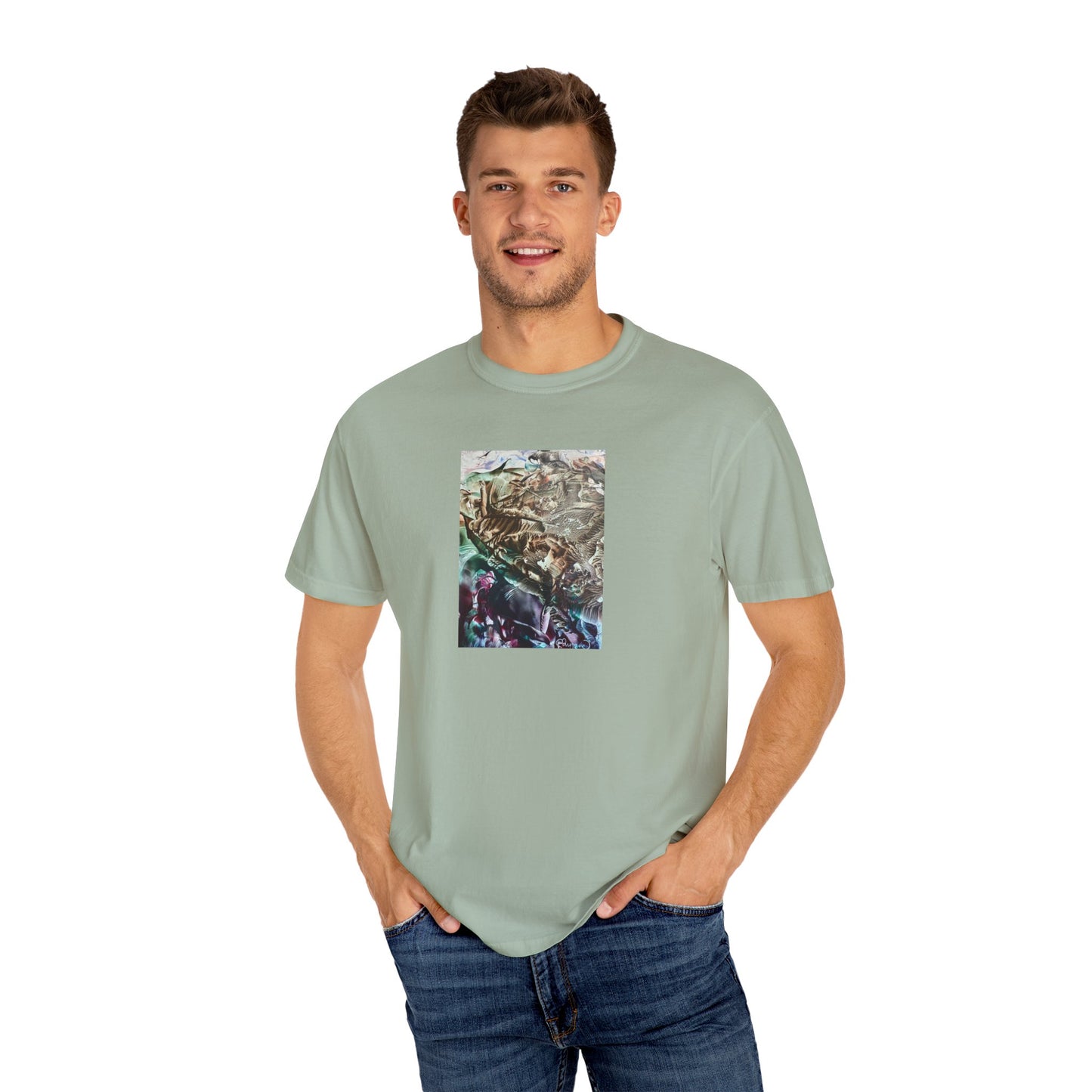 Unisex Garment-Dyed T-shirt, Adventure, Art Design by Sincthus