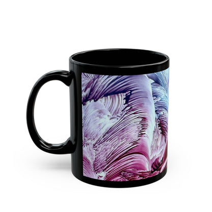 Black Ceramic Mug, Waves, Art Design by Sincthus