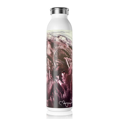 Stylish Slim Water Bottle, Wild Life, Art Design by Sincthus