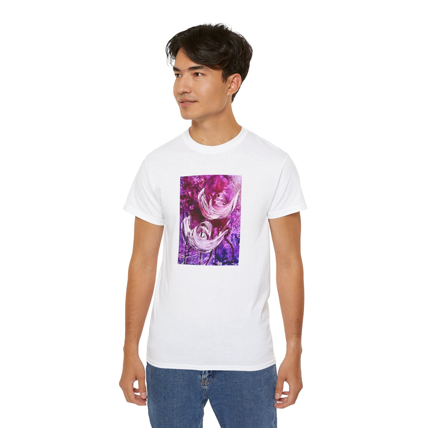 Unisex puuvillainen t-paita, Love Path, Art Design by Sincthus