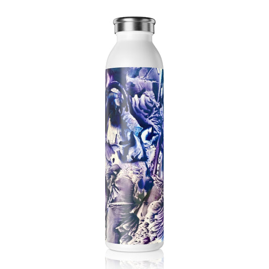 Stylish Slim Water Bottle, Flood, Art Design by Sincthus