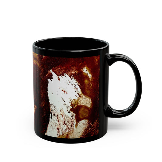 Black Ceramic Mug, Autumn, Art Design by Sincthus