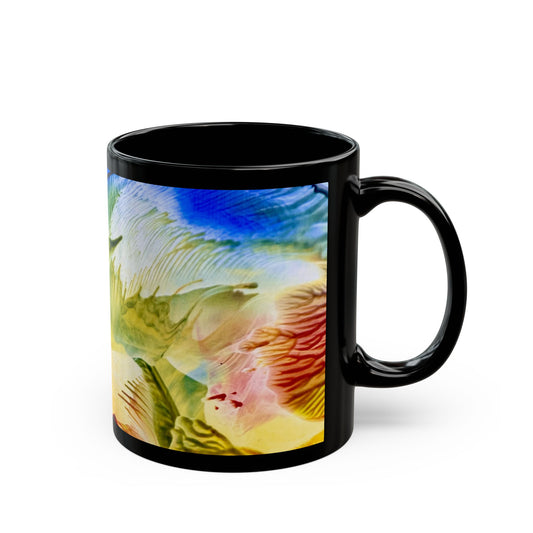 Black Ceramic Mug, Earth, Art Design by Sincthus