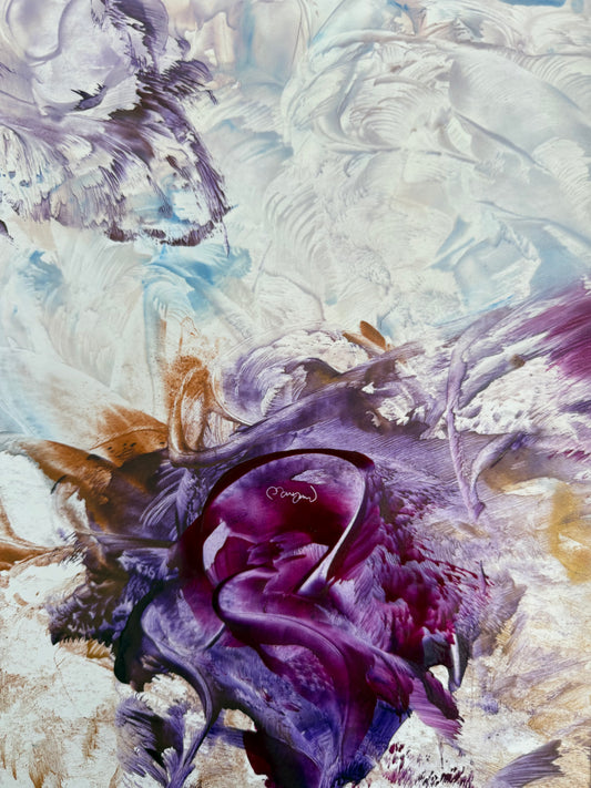 Wind in Bloom, 2025, Original Encaustic Painting